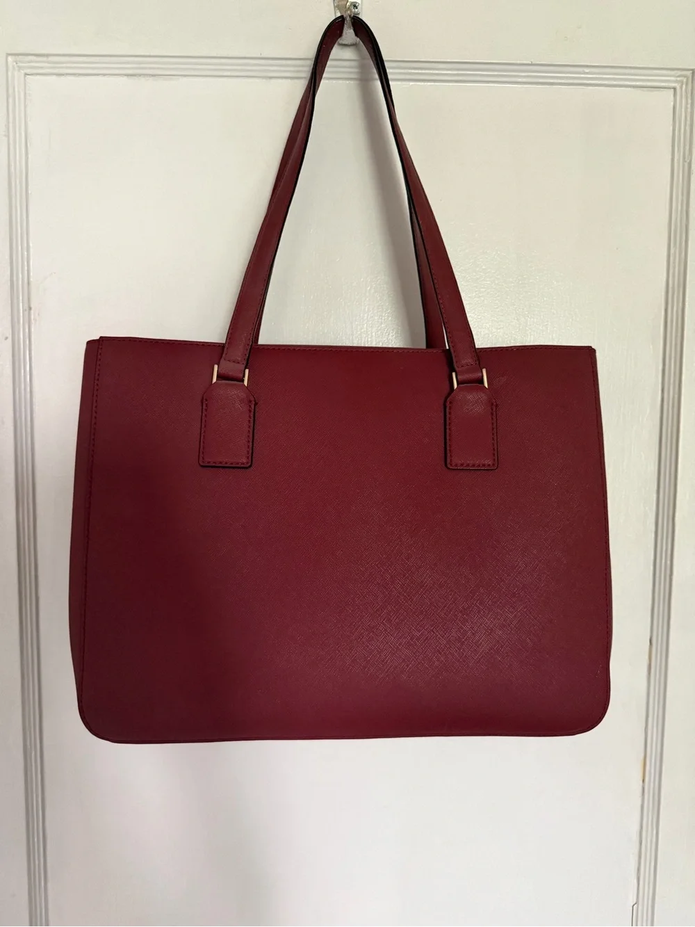 kate spade Burgundy Saffiano Leather Tote